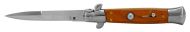 Milano 9" Stiletto Automatic Knife Wood (4" Satin)