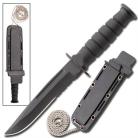 Military Hunter Clip Point Mini Tactical Neck Knife Black