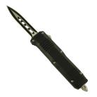 Mini 7" Black D/A OTF Automatic Knife Two Tone Dagger