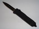 Mini Cerakote Black D/A OTF Automatic Knife Black Dagger