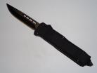 Mini Cerakote Black D/A OTF Automatic Knife Black Drop Point