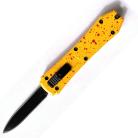 Mini Coffin 5" Yellow D/A OTF Automatic Knife Black Dagger