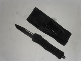 Mini Delta Force D/A OTF Black Automatic Knife Black Tanto