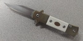 Mini Duck Assisted Opening Knife Cali Legal White