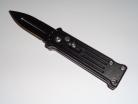 Mini Joker 4.5" Black Automatic Knife Safety Black Dagger