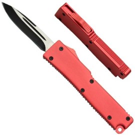 Mini Red D/A OTF Automatic Knives Keychain DOZEN