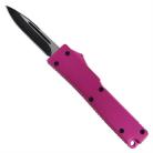 Firecracker Mini D/A OTF Automatic Knife Pink Black Drop Point 5"