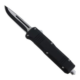 Mini Scoundrel Black D/A OTF Automatic Knife Drop Point