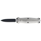 Mini Silver Switchblade D/A OTF Automatic Knife Black Dagger