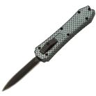 Mini Vampire Coffin Carbon Fiber D/A OTF Automatic Knife Black Dagger