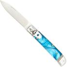 Ocean Pearl Blue Lever Lock Automatic Knife Stainless