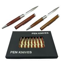 One Dozen Elegant Executive Letter Opener Wood Finish Design Pen Knife Set