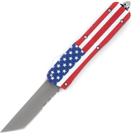 One Nation Automatic Tanto OTF Out the Front American Flag Knife