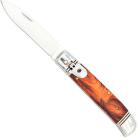 Orange Pearl Automatic Leverlock Knife Stainless