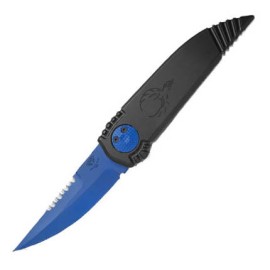 Paragon Phoenix Black Gravity Knife Blue Drop Point Top Serrated