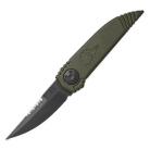 Paragon Phoenix OD Green Gravity Knife Black Drop Point Top Serrated