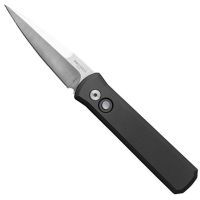 Pro-Tech Godson Automatic Knife Black AL MOP Button (3.15" Satin)