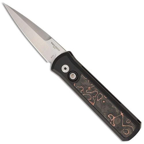 Pro-Tech Godson Automatic Knife Black Livewire CF (7.56" Overall)