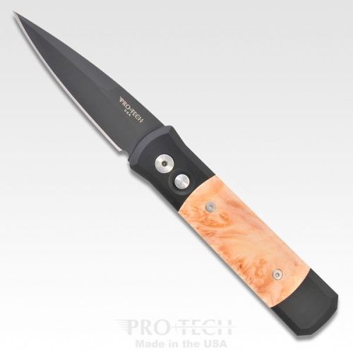 Pro-Tech Godson Automatic Knife Maple Burl Wood (7.56" Overall)