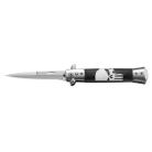 9" Coil Spring Punisher Black Milano Stiletto Automatic Knife (4" Bayonet)