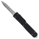 Python Black D/A OTF Automatic Knife Satin Dagger Double Serrated