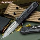 Rampage OTF Liner Lock Knife Satin Dagger