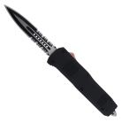 Ranger 6.75 Inch D/A OTF Black Automatic Knife Double Serrated Dagger