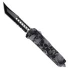 Ranger D/A OTF Skulls Automatic Knife Two Tone Tanto Serrated