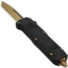 7" Ranger Black D/A OTF Automatic Knife Gold Tanto