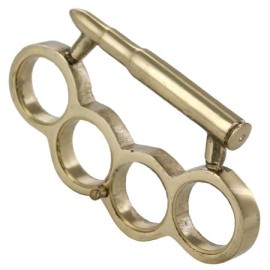 Real Brass Knuckles Bullet Buckle Duster Paperweight