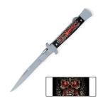 Rebel Edge Meta Skull Stiletto Folding Knife