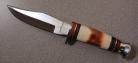 Red Deer Hunting Knife Burnt Bone Handle