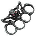 Red Eye Skull Dice Silver Brass Knuckle Belt Buckle