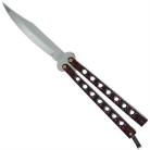 Red Marbled Lightweight Flipper Butterfly Knife