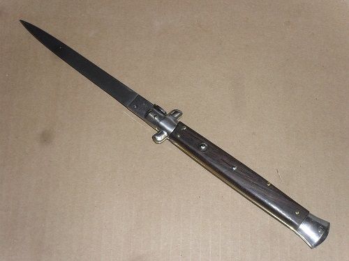 SKM 13 inch Italian Stiletto Palisander Flat Grind Automatic Knife