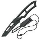 Shadow Ops Black Full Tang Fixed Tanto Blade Neck Knife