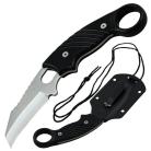 Shadow Ops Black Tactical Neck Knife Satin Tanto