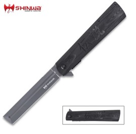 Shinwa Kuroi Assisted Opening Knife Straight Razor