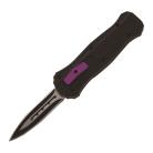 Short Black Purple D/A OTF Automatic Knife Dagger 5.5"