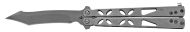 8.75" Silver Scallion Butterfly Knife Tanto