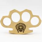 Skull Chief 100% Brass Knuckles Belt Buckle Paperweight