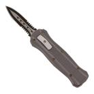 Small Pocket Gray D/A OTF Automatic Knife Dagger Serrated