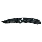 Smith & Wesson Extreme Ops Black Automatic Knife 2.5" Black Tanto Serrated