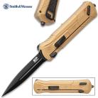 Smith Wesson Flat Dark Earth A/O OTF Pocket Knife Dagger