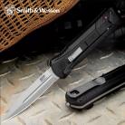 Smith & Wesson Black OTF Assisted Knife AUS-8 Stainless Dagger