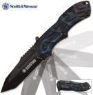 Smith & Wesson Black Ops Blue Assisted Opening Knife Black Tanto