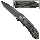 Smith & Wesson Extreme Ops Black Automatic Knife 2.5" Black Drop Point