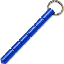 Solid Steel Blue Personal Punishment Keychain Kubotan