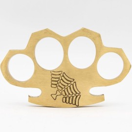 Sonic Waves Gold Brass Knuckles Belt Buckle Paper Weight Accessory