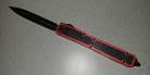 Special 10" Red Carbon D/A OTF Automatic Knife Black Dagger